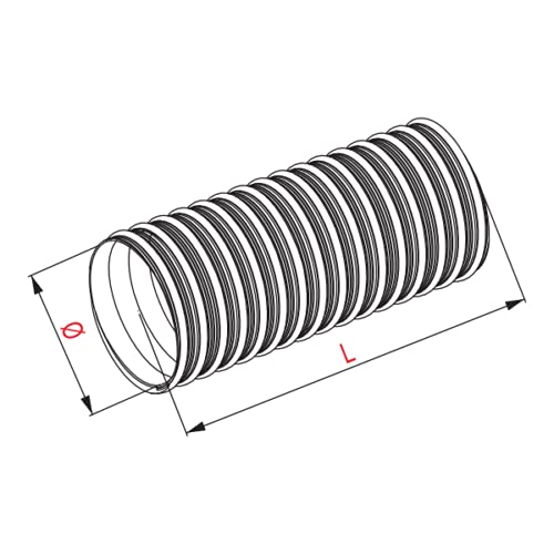 Tuyau flexible en aluminium – 315 mm – Ventilation flexible – Conduit d'air – Flexipipe
