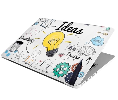 Image of Full Laptop Skin Stickers Bubble-Free Sticker for Laptops Upto 15.6 inch Compatible with Apple /Dell /HP /Lenovo /Sony (Dustproof|Waterproof|Scratchproof|Reusable) Creativity FL SP4
