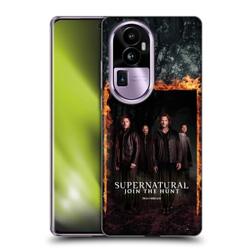 Head Case Designs Officially Licensed Supernatural Sam, Dean, Castiel & Crowley Key Art Soft Gel Case Compatible with Oppo Reno10 Pro+