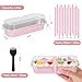 YQER 60 Pack Mini Loaf Pans with Lids and Spoons Sealing Sticker, 6.8oz Mini Cake Pans for Baking, Disposable Aluminum Foil Loaf Pans, Pink Loaf Baking Pans, Small Cake Containers With Lids