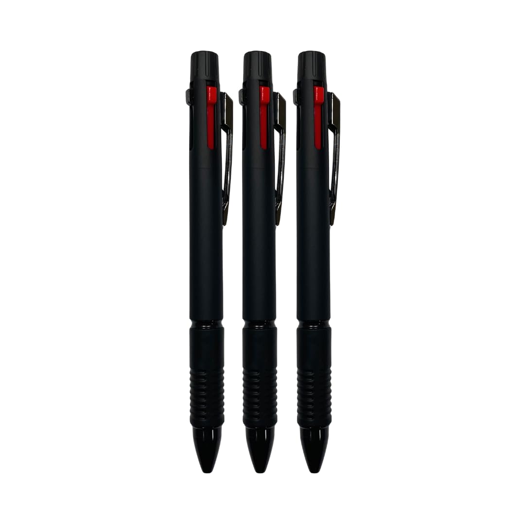 Amazon | 3色ボールペン シャープペン 多機能ペン 黒 赤 青 0.7mm＋0