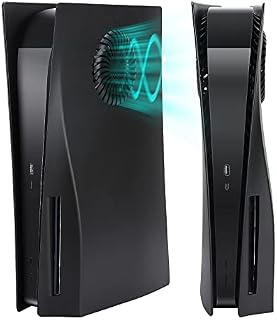 PS5 Faceplate for PS5 Disc Edition with Cooling Vent QYCHHJ PS5 Face Plate Console Cove ABS PS5 Cover Shockproof Anti-Scratch Dustproof Replacement Shell for PS5 Disc Edition