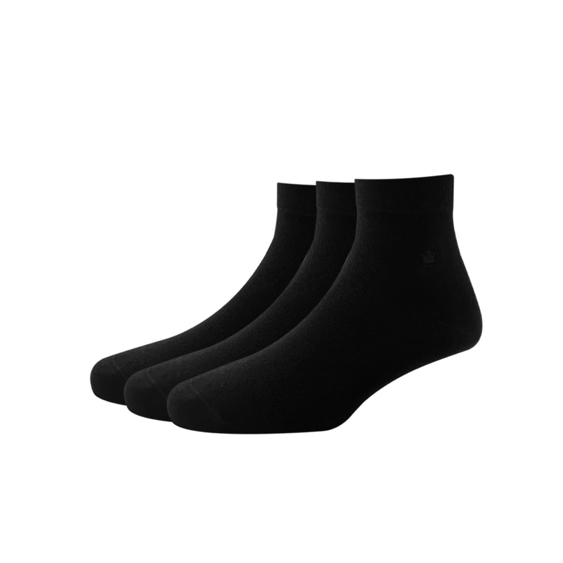 louis philippe Modal Quarter Length Men's Plain Pattern Socks (Pack Of 3) - Black-picture-36