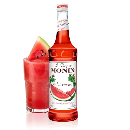Monin - Classic Watermelon Syrup, Juicy and Sweet, Great for Sodas and Lemonades, Gluten-Free, Non-GMO (750 ml)
