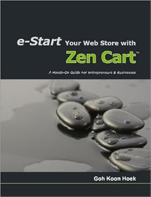 e-Start Your Web Store with Zen Cart book cover