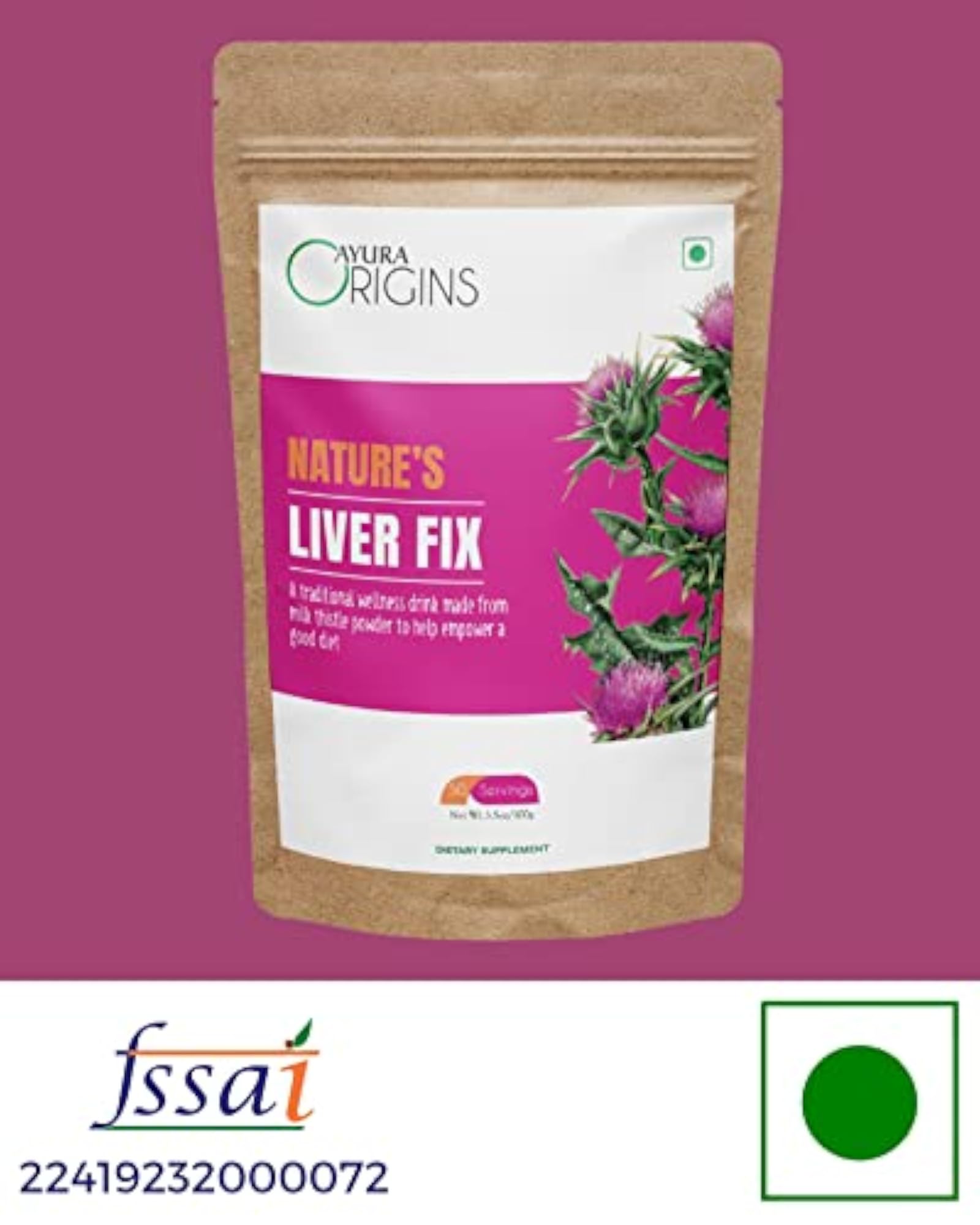 AYURA ORIGINS Nature's Liver Fix Powder, 100 Grams