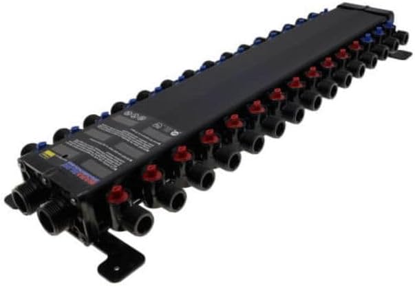 Viega 49625 30-Port ManaBloc without port or supply adapters., Black
