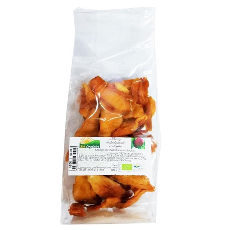 Mango Deshidratado Bio 100g – Ecológico, Sin Azúcares Añadidos ni Sulfitos | Snack Vegano y Saludable | 100% Fruta Natural | Fuente de Fibra y Energía