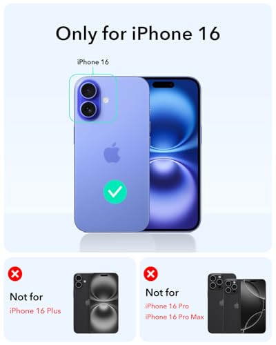 【デザイン受賞シリーズ！】ESR iPhone 16 ケース カメラコントロール Magsafe対応米軍MIL規格の保護 耐黄変 耐衝撃 隠れスタンド iPhone16用スマホケース 傷防止背面 iPhone16 ケース対応 アイフォン16 ケース いphone16 ケース対応 Classicシリーズ クリア_ブルー
