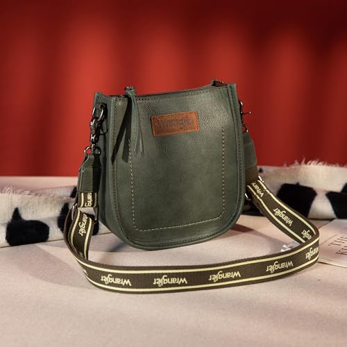 Image of Wrangler Small Crossbody Bag for Women, Mini Shoulder Purse with Adjustable Strap, Vegan Leather Phone Purse