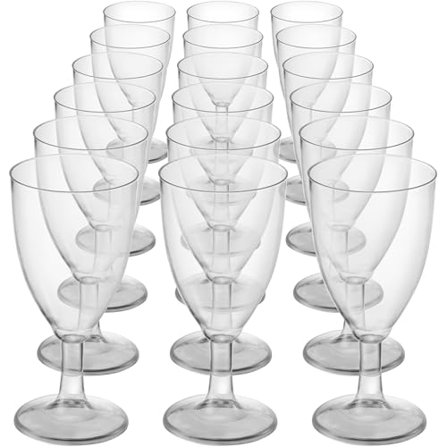 JoyServe 24 plastic wine glasses with stems