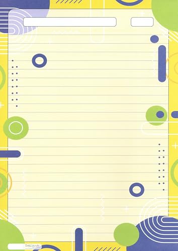 Image of Alvika - Pack of - 40 Design - 003 A4 Size 140 GSM One Side Ruled Multipurpose Designer Colored Art & Craft Sheets for Scrapbooking, Projects