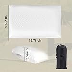 Vekkia Travel Pillow, Memory Foam Pillow Compressible Camping Pillow with Washable Cover,Ergonomic Supportive Pillow for Sleeping Ideal for Adults Kids Travel, Hiking, Airplane and Car-S - Image 2