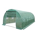 Panana Walk-in Greenhouse Galvanised Frame Polly Tunnel Patio Garden Outdoor Polytunnel 2M/3M/4M/6M (6x3x2m)
