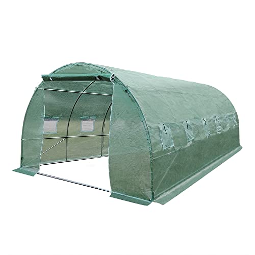 Panana Walk-in Greenhouse Galvanised Frame Polly Tunnel Patio Garden Outdoor Polytunnel 2M/3M/4M/6M (6x3x2m)