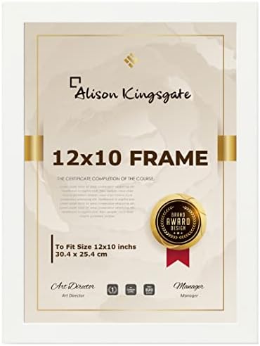 Modern Black 12x10 Photo Frame With Mount Photo Frame for Image Size 10 x 8 Inches, With Clear Perspex Sheet, to Hang Portrait or Landscape (12x10 For 10x8 Image Size, Black)