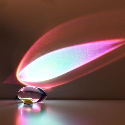 Image of Angel Eyes Projection Night Light, Colorful Crystal Lamp Sunset Table Lamp, Crystal Atmosphere Lamp, Tabletop Light Atmosphere Night Light for Party Home Decor Bedroom Living Room