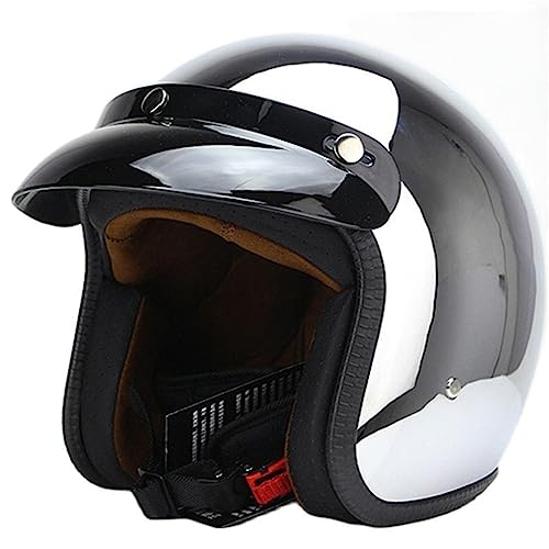 Caschi open-face per adulti bicicletta elettrica ABS primavera, estate, autunno e inverno stagioni Cruiser Touring Scooters moto Retro Womens e Mans 3/4 metà casco Europe approvato