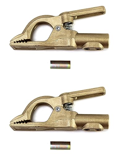 Image of QWORK Welding Ground Clamp, 2 Pack 500A Heavy Duty Tig Welder Earth Clamps
