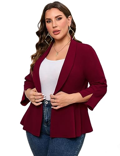 KOJOOIN Women's Sdandard Classic, Burgundy Long Sleeves Vc
