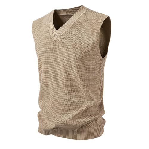 Gilet en tricot pour homme casual de couleur unie pour la mi-saison