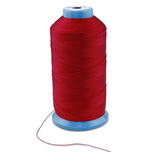 PsmGoods® Bonded Nylon Hilo de coser Resistente para máquina de coser Costura A Mano rosso Cover