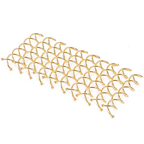 Spiral Bobby Hair Pins,Hair Bun Spin Pins Twist Screw Hair Clips for DIY Hair Style Styling Tool for Girls and Women Non-Scratch Rounded Tips 10Pcs(Golden)