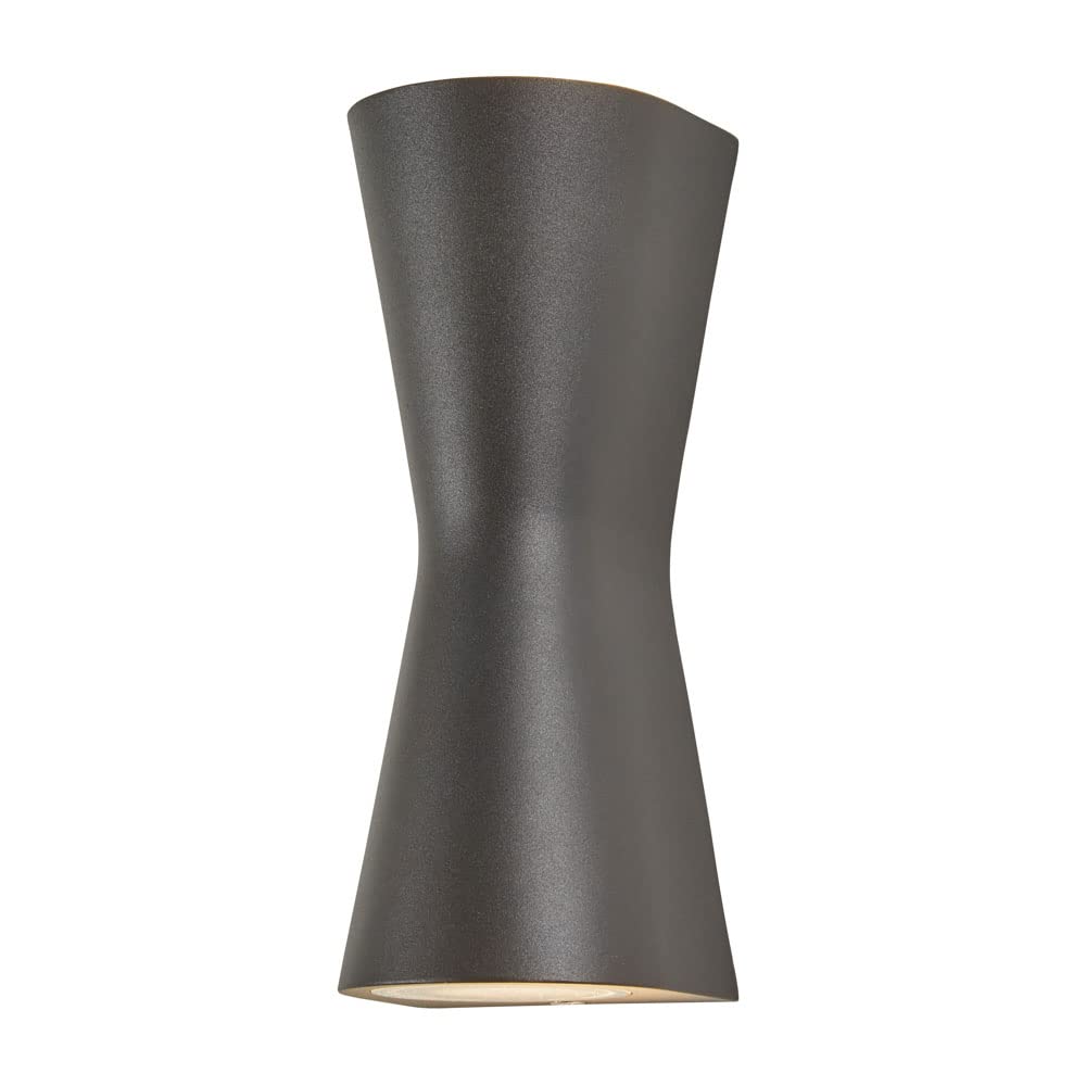 Litecraft Anthracite Keila Up & Down Outdoor Hourglass Style Ip44 Wall Light