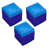 Navani Cue Chalk – Billiard and Snooker Cue Chalk, High‑Grip, Anti‑Slip, No Residue Chalk for Pool Cue, Snooker Cue Stick Chalk, Pool Cue Chalk, Blue - Pack of 3