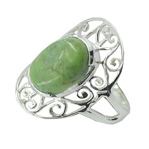 Bague fiançailles turquoise ovale style vintage à porter au quotidien pour un look bohème