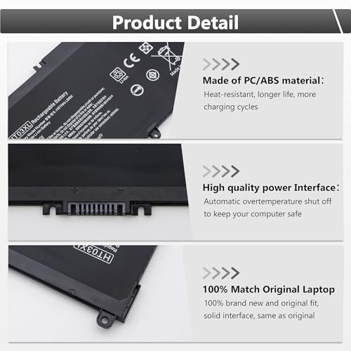 ZJWDATG 41.9Wh HT03XL L11119-855 Laptop Battery Compatible With HP Pavilion 14/15/17 14-CE 14-CK 14-DF 15-CS 15-CW 15-DA 15-DB 17-CA Series 14M-DH0003DX 14M-DH1003DX 15-CS0053CL L11421-542 L11421-2C2 - Image 4