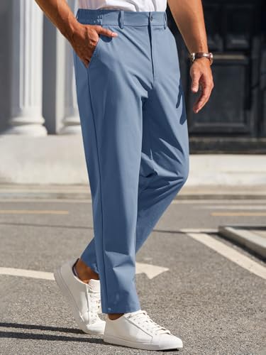 Image of Runcati Mens Stretch Golf Pants Casual Dress Pants Work Trousers