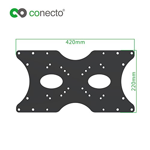 conecto VESA Adaptor, Adaptor Plate, Universal Suitable, VESA 50 x 50 to 400 x 200, 1 Piece, Black, VESA: 50x50 bis 400x200 - Image 4