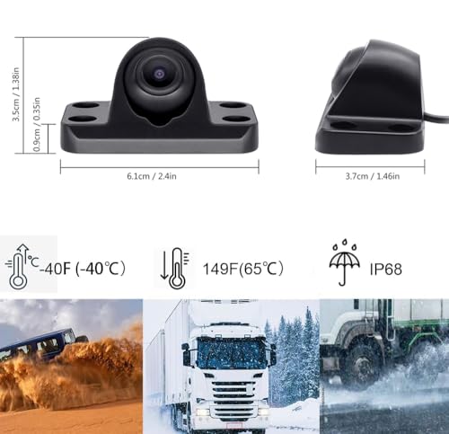 Image of 4-CH 1080P Truck Bus DVR Camera System Loop Record Video, Motion Detection, Mini Waterproof Camera 120 Degree View Angle for Fleet
