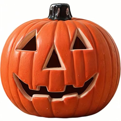 Classic Jack o Lantern Decor Halloween Pumpkinws Decor Set - Spooky Home Decor for Table Mantel & Party or Halloween Decor Outdoor