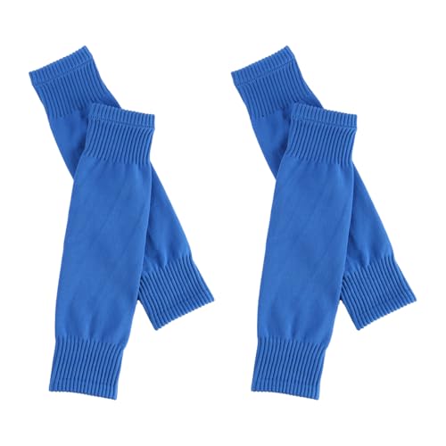 Sarini 2 Pares de Calcetines de fútbol Antideslizantes con Funda Protectora para pantorrillas en Azul para un Mejor Rendimiento en el Campo