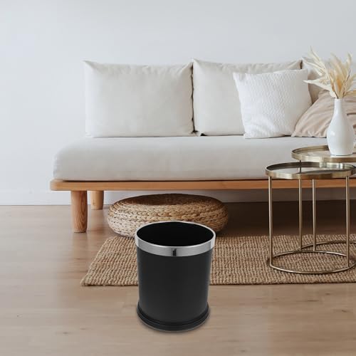 Cubo de basura negro resistente que soluciona los problemas de espacio 6