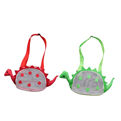 FOMIYES Lightweight Kids Beach Bags Mesh Shell Bags Dinosaur Print Perfect for Beach Toys Accessories