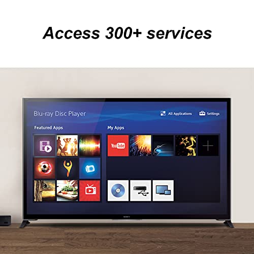 Sony DVD Blu-Ray Disc Player with WiFi and Apps, Remote Control, HDMI Cable, Ethernet Port, Cleaning Cloth, 2 AAA batteries, High Definition Streaming, TRILUMINOUS Color, Dolby Sound, Smart Phone View - Thumbnail 2