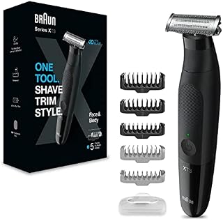 Braun Seria XT5 trymer do brody, golarka elektryczna dla mężczyzn, zestaw bodygroomer, 1 trwałe ostrze, torba podróżna, urządzenie do 3-dniowego zarostu, włosów, okolic intymnych, pach, Czarna, XT3200