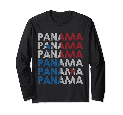 Panama Flag Hispanic Heritage Month Kids Boys Girls Manga Larga