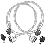 Câble de verrouillage pour ordinateur portable : fixez simplement le câble métallique à une table ou à une autre structure fixe, passez le corps du cadenas dans le câble et fixez-le verrou de sécurité de votre ordinateur portable