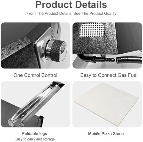 Pizza Oven - 12-Inch Gas Outdoor Oven with Pizza Stone for Home and Restaurant Use, Custom Backyard Gas Pizza Maker