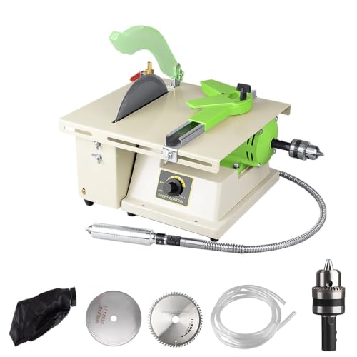 Lpoxuru Meuleuse-Polisseuse pour Pierres Précieuses De 1 380 W, Compatible avec Une Scie à Table, 0-7 000 TR/Min, Machine De Facettage,Adaptée à La Découpe du Jade, du Bois Et du Métal