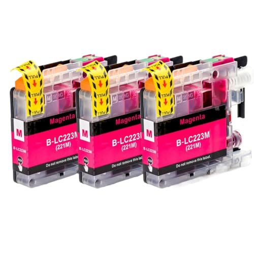 Cartouche encre LC223 LC221 compatible imprimante jet encre MFC-J880DW MFC-J4620DW pack 3