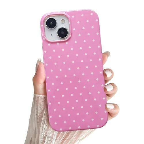 Housse iPhone 15 mince douce antichoc rose éthétique