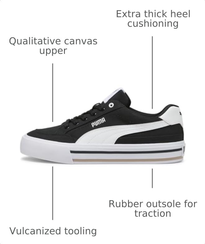 Image of Puma Mens Court Classic Vulc Slip on Shoes