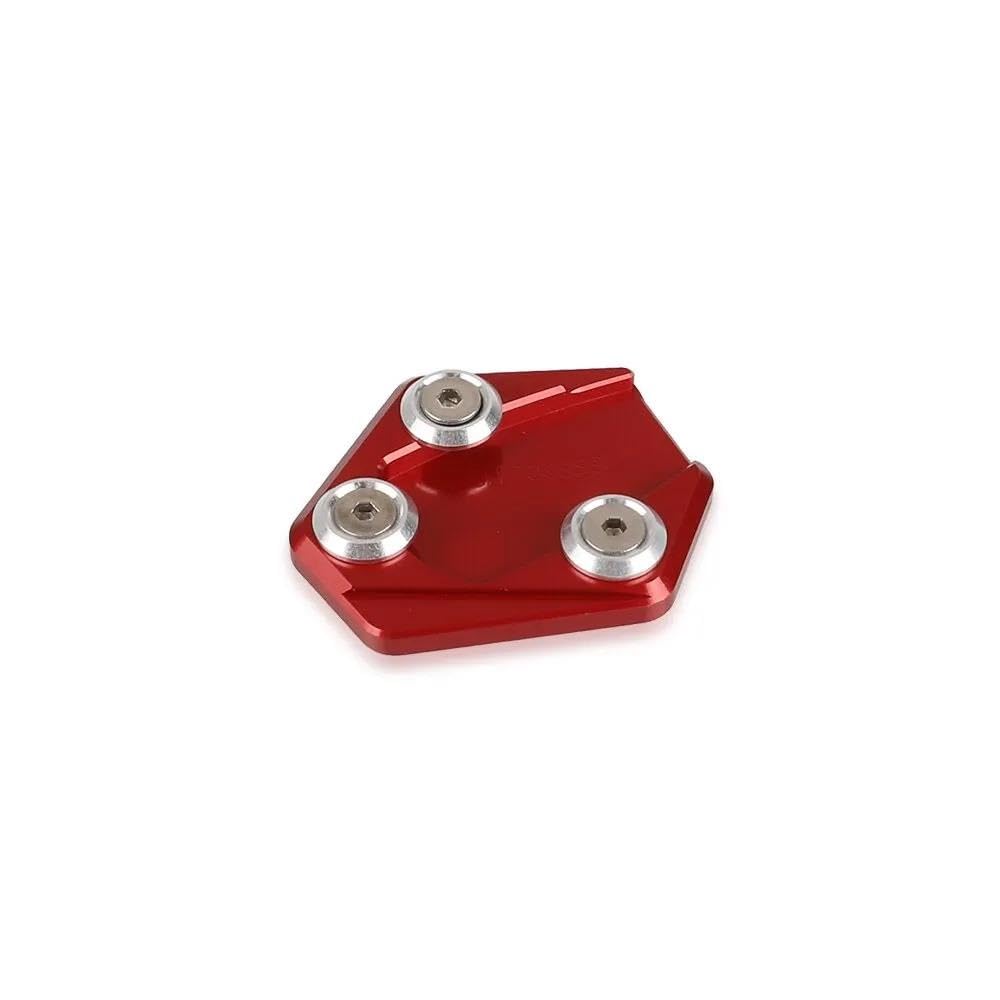 Plaque béquille latérale Honda GROM 125 MSX élargisseur de support en alu CNC rouge