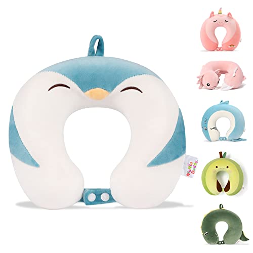 Image of Memory Foam Travel Neck Pillow for Teens and Adults, Penguin Design