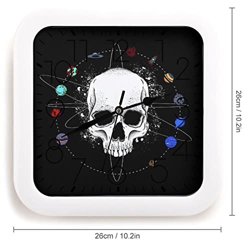 Horloge murale planète crâne blanc expression d'un style unique - 3